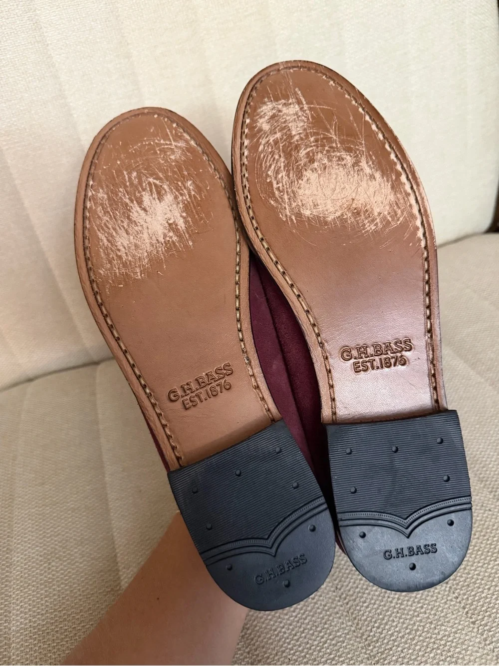 GH Bass Weejuns penny loafers in chocolate brown